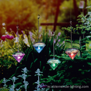다이아몬드 모양 정원 마당 장식 교수형 태양열 LED 조명